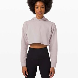 Lululemon all yours cropped hoodie sweatshirt - small iced iris (light purple)
